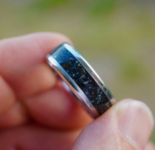 Ancient Ocean Ring - Megalodon Tooth & Fossil Coral Inlay  mixed